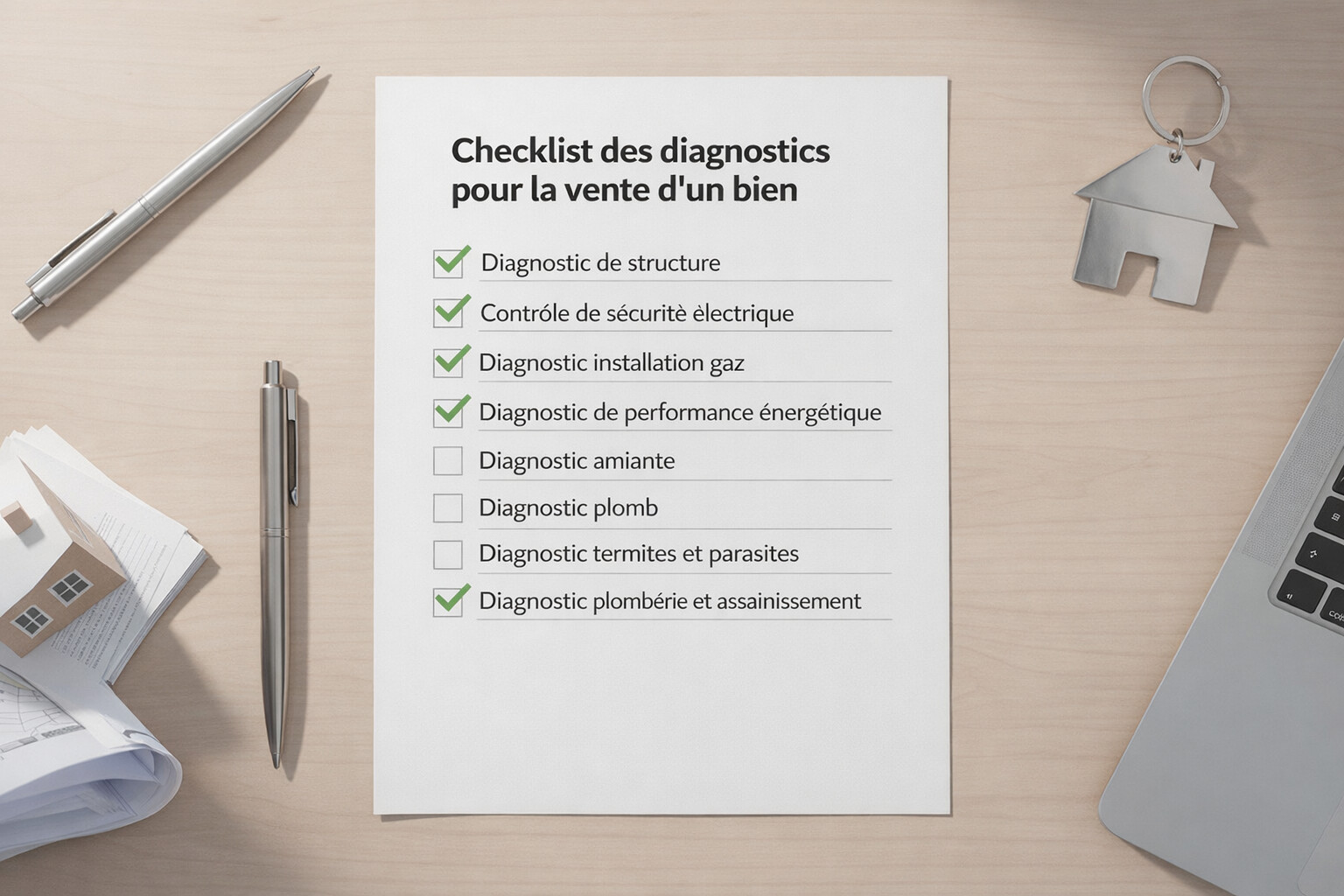 checklist des choses à vérifier avant la vente d'un bien immobilier